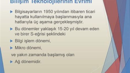 Bilgi Teknolojilerinin Evrimi
