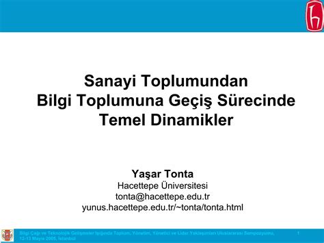 Bilgi Toplumuna Geçiş Sürecinde Eğitim