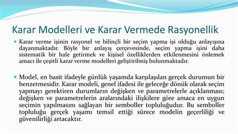 Liderlerin Kullandığı Karar Verme Modelleri
